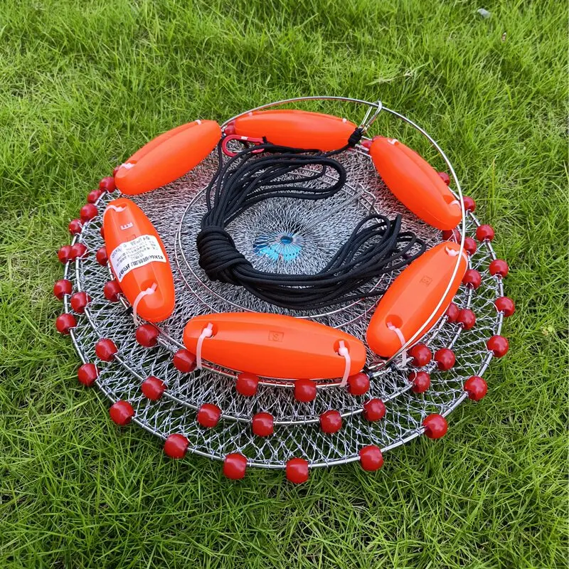 Stainless Steel Fishing Net Professional High-quality Portable Folding Two-layer Landing Net Set Fishing Equipments Accessories