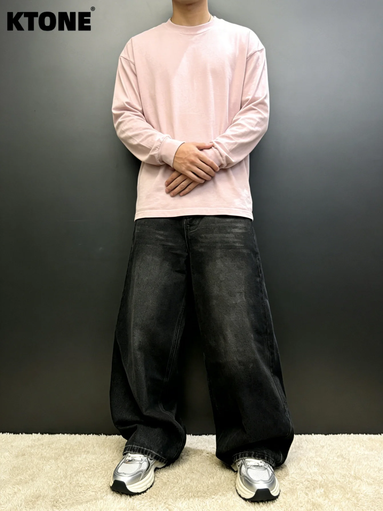 

Classic Black Men's Original Drip Baggy Jeans Y2K Style Casual Denim Pants No accessories or belts included