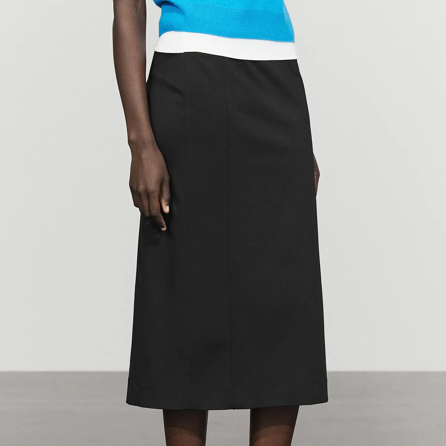 Women's Mid-Length Straight Basic Versatile Skirt 2026 Autumn Casual Wear High Waist Other Material Other Process