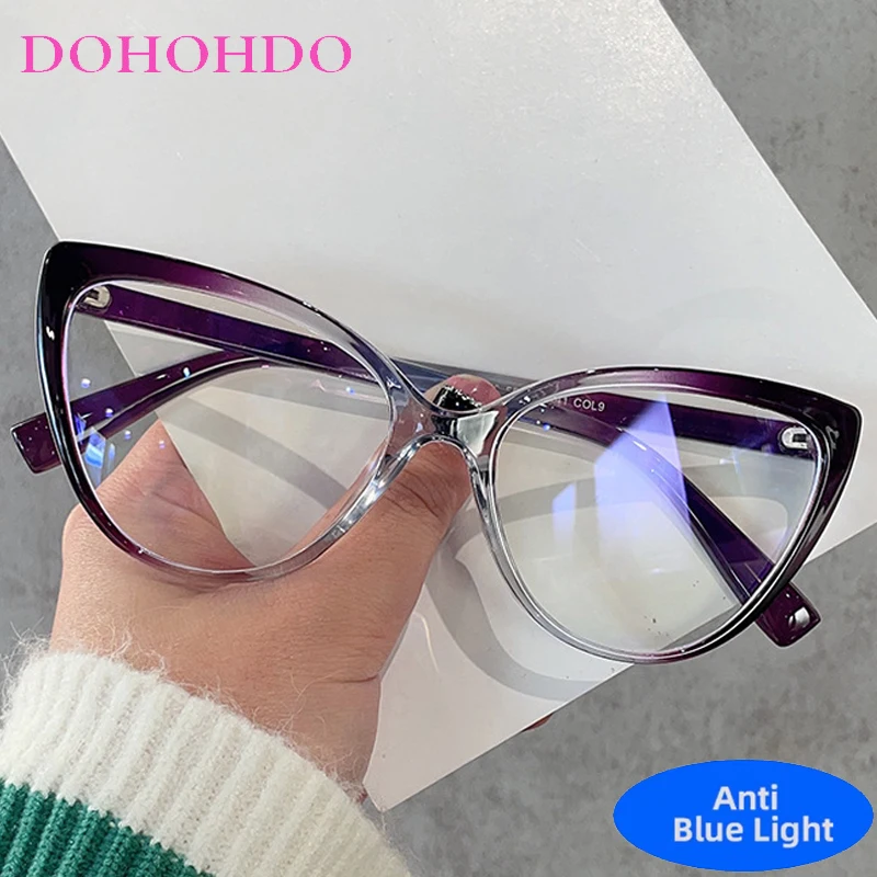 

Classic Retro Trendy Cat Eye Anti Blue Light Glasses New Luxury Brand Designer Eyeglasses Men Women For Office Work Lentes Очки