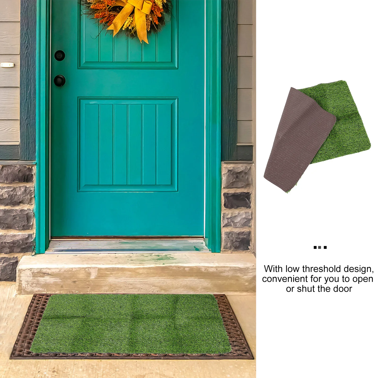 

Door Mat 2cm Thickness Non Skid TPR Back Dirt Dust Mud Removal Easy Clean Mats Home Entrance Carpet Floor Mat