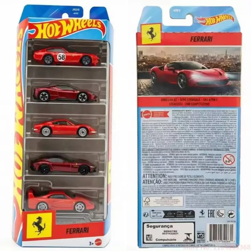 2026 Hot Wheels 5PCS Ferrari Set SF90 Stradale F40 1:64 Diecast