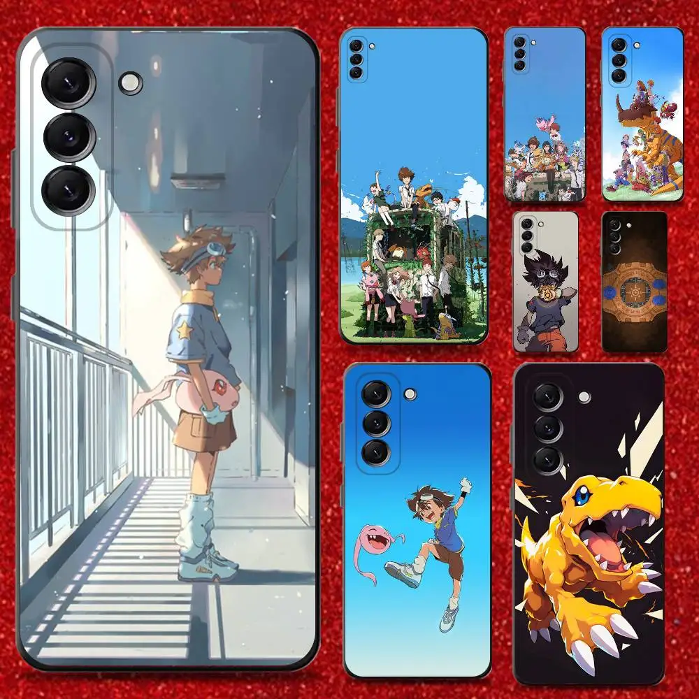 

Cute Digimon Digital Monster Phone Case For Samsung Galaxy A13,A21s,A22,A31,A32,A52,A53,A71,A80,Soft Black Shell