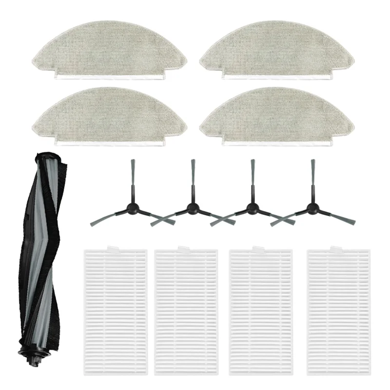 متعددة الوظائف ل Viomi Alpha 2 Pro / V5 Pro / V-RVCLM27B / V-RVCLM40B استبدال أجزاء الملحقات مرشح فرشاة الجانب الرئيسي