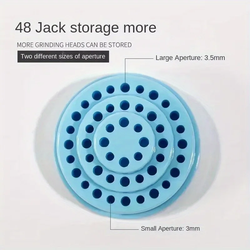 다양한 스타일 48 홀 아크릴 네일 드릴 비트 홀더 빈 보관함 스탠드 커터 매니큐어 밀링 컨테이너 네일 액세서리