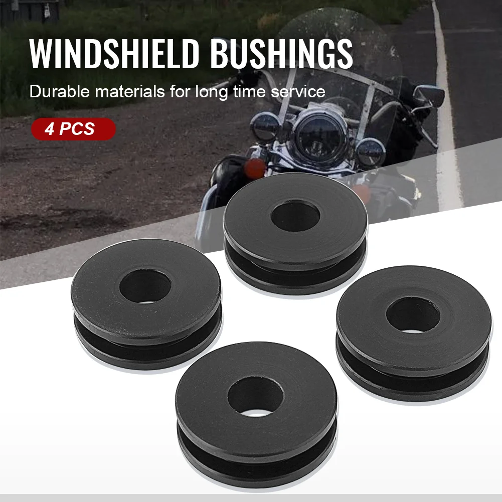 4pcs/Set Motorcycle Detachable Windshield Washer Bushing Grommets Motorbike Accessories for Harley Road King Touring Softail