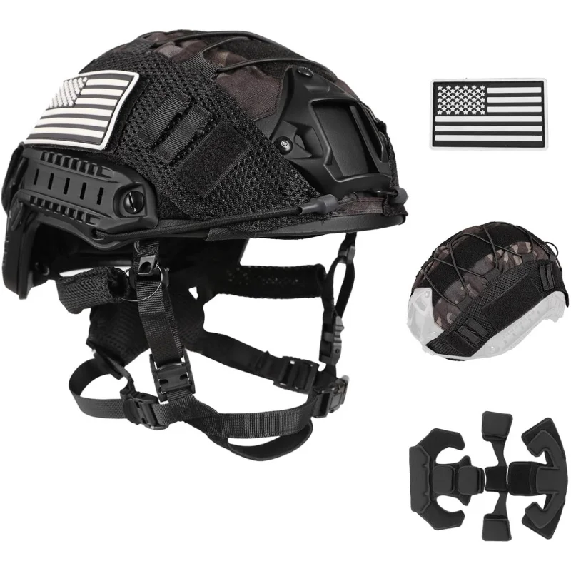 fast-tactical-protective-helmet-adjustable-tactical-helmet-with-battery-pouch-cover-for-airsoft-cosplay-military-gear