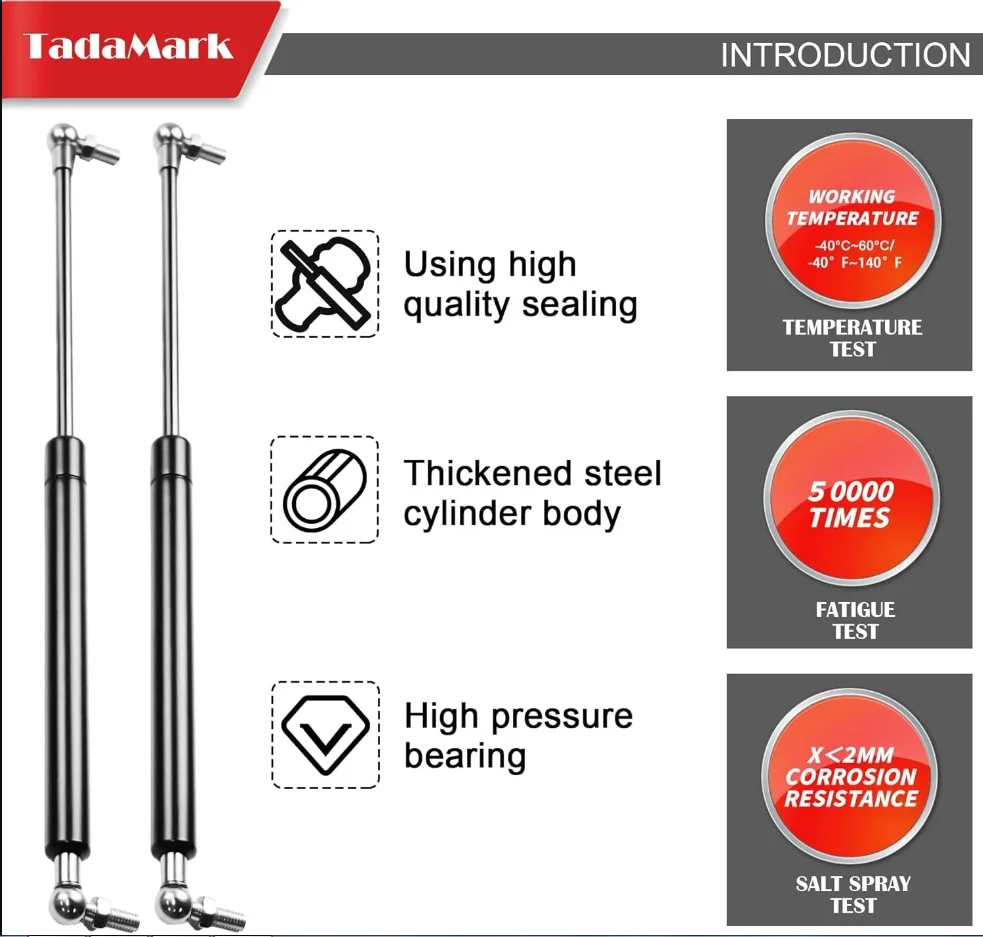 2X 300N Gas Spring Universal Shock Absorber Hydraulic Lift Support Strut Bar For RV Bed Car Machine Furniture 300MM-600M