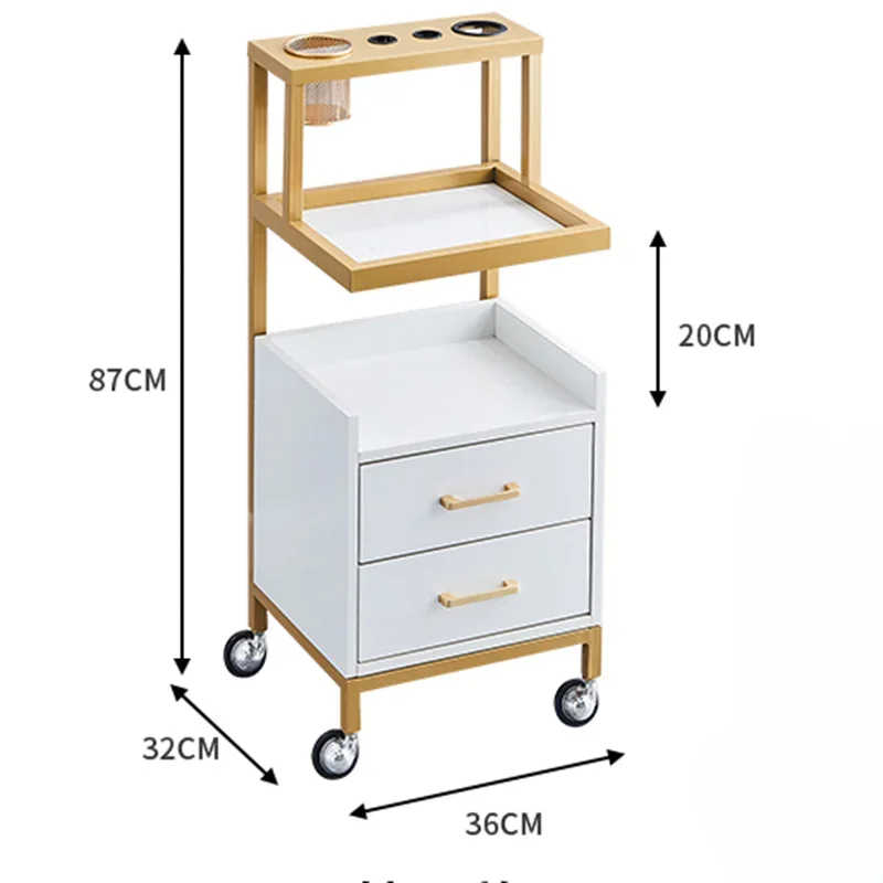 Gaya Italia troli penyimpanan orisinalitas toko tukang cukur multifungsi furnitur Salon kuku Modern skjt En Vagn BSC