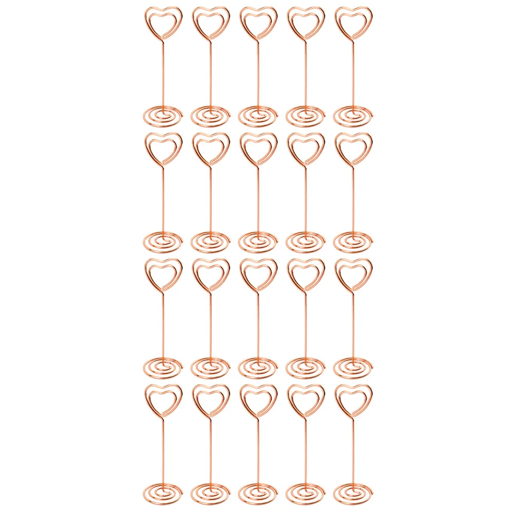 

20Pcs Decorative Memo Holders Photo Clips Tabletop Note Accessories Party Home Message Clips Decorative Card Clip