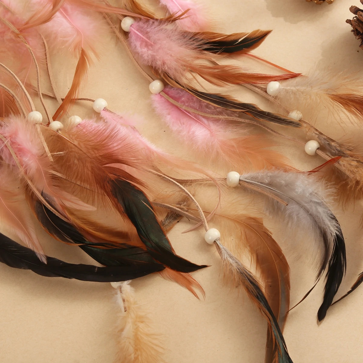 1 قطعة عصابة رأس من الريش الاص - مراجعة Women'S Accessories Rainbow Shops وسعره