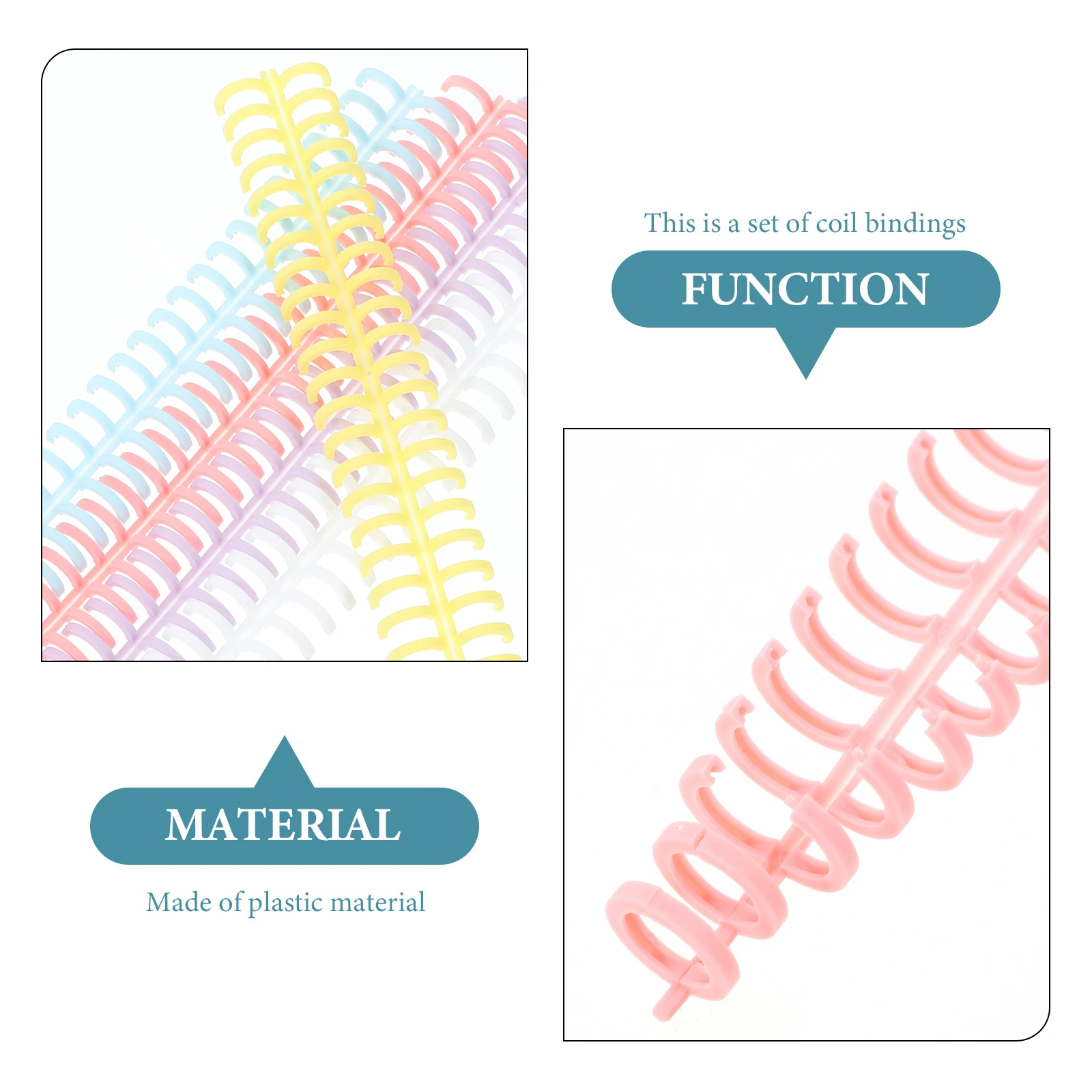 

10pcs A4 Plastic Binder Rings 30 Holes Spiral Binding Coils Loose Leaf Notebook Ring Strips Home Office School Supplies