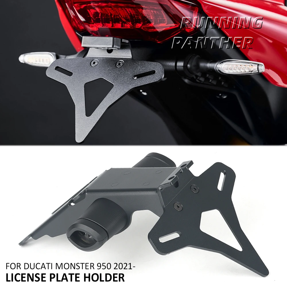 Motorcycle Rear Short Tail Stock License Plate Holder Tailstock Bracket Kit For Ducati Monster 950 Monster950 2021-up 2022 2023