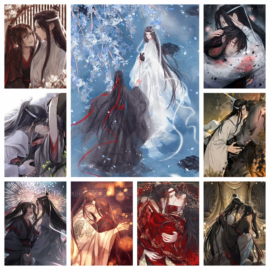 

Grandmaster of Demonic Cultivation AB Diamond Painting Drills Anime Mo Dao Zu Shi Cross Stitch Wei Wuxian Photo Home Decor