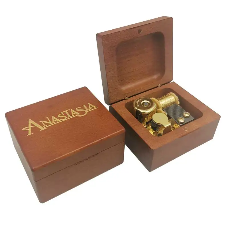 أنيمي أناستازيا صندوق تشغيل الموسيقى الخشب الليزر Windup مرة واحدة على صندوق موسيقي ديسمبر الرجال النساء هدية عيد الميلاد الديكور #1