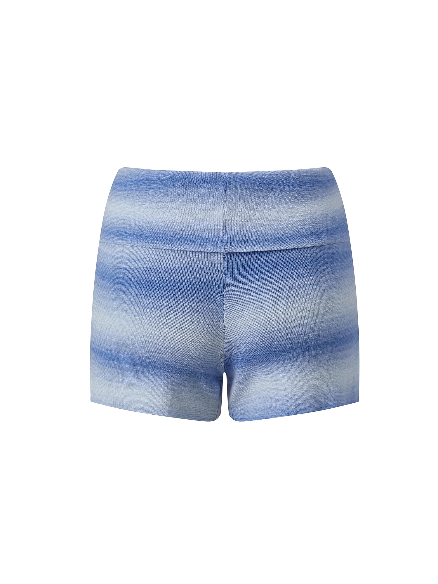 

Женские полосатые трикотажные шорты с эластичным поясом, идеально подходящие для летнего повседневного уличного стиля.