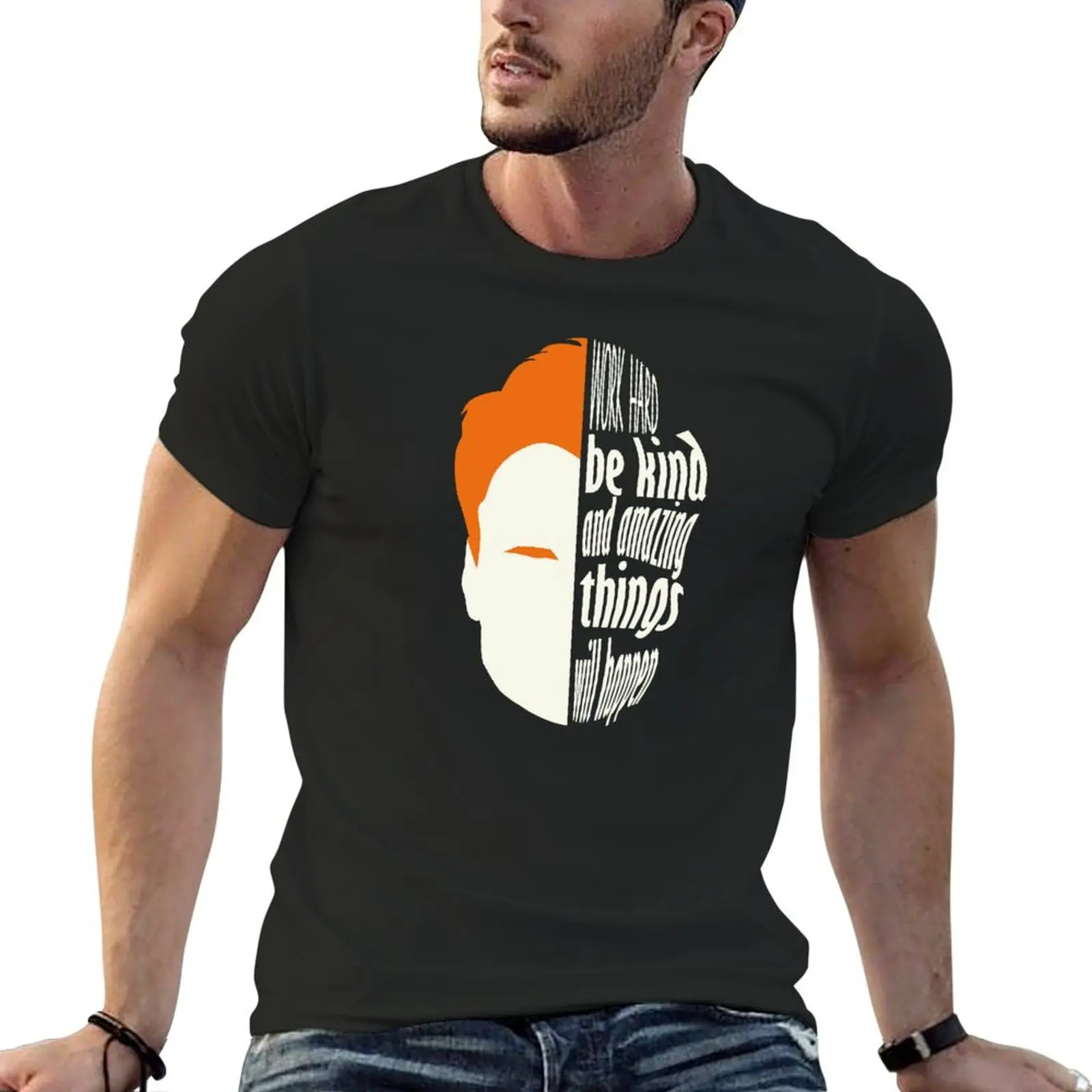 

Conan O'brien T-Shirt Anime t-shirt gifts for boyfriend quick-drying mens graphic t-shirts big and tall