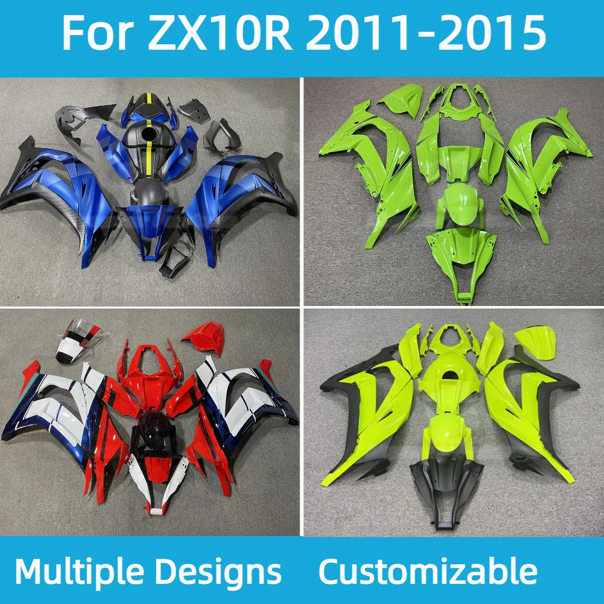 

For Kawasaki ZX 10R 2011 2012 2013 2014 2015 Full Fairing Set ZX10R 11-15 Motorcycle Fairings Bodywork Kit