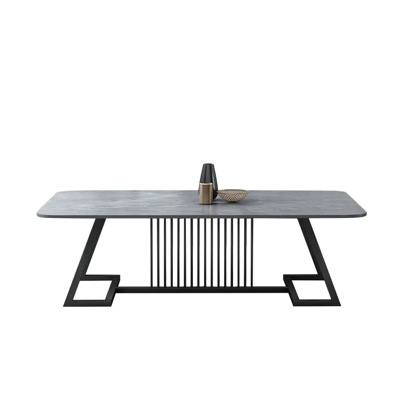 Slate coffee table light luxury modern simple rectangular marble tea table small living room creative tea table for home