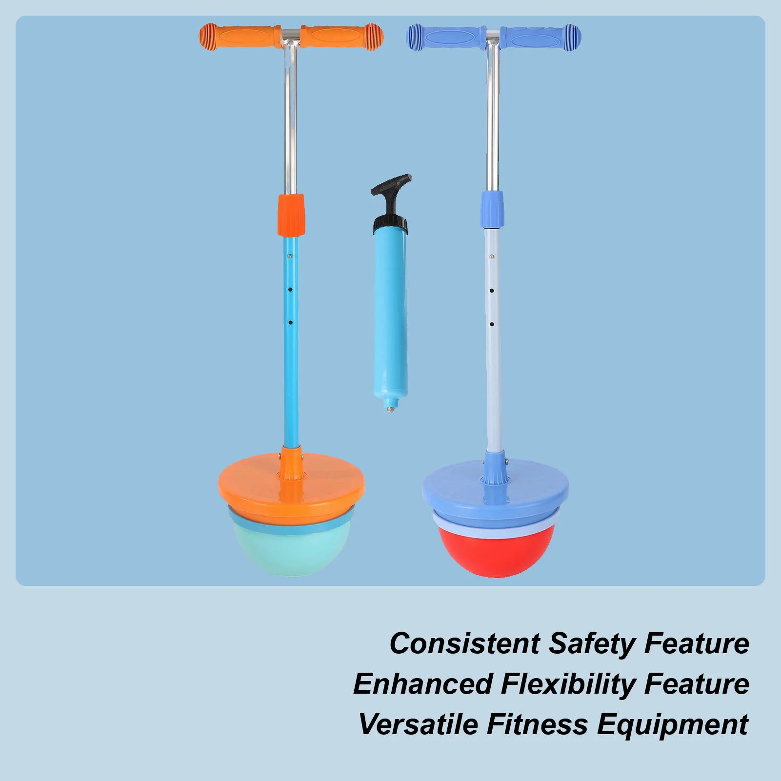 Bola saltitante jumper equilíbrio vara com alça telescópica bola de salto para ao ar livre indoor meninos meninas natal aniversário