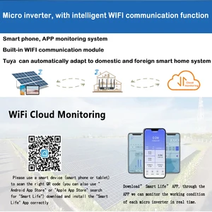 عاكس الألواح الشمسية الصغيرة الذكية ، عاكس منزلي بموجة جيبية نقية ، عاكس ربط الشبكة MPPT ، 220 فولت ، 110 فولت تيار متردد ، 600 واط ، 700 واط ، 800 واط ، 1000 واط ، 36 فولت أعلى 12 مبيعات 700 واط لوحة شمسية - رقم 5