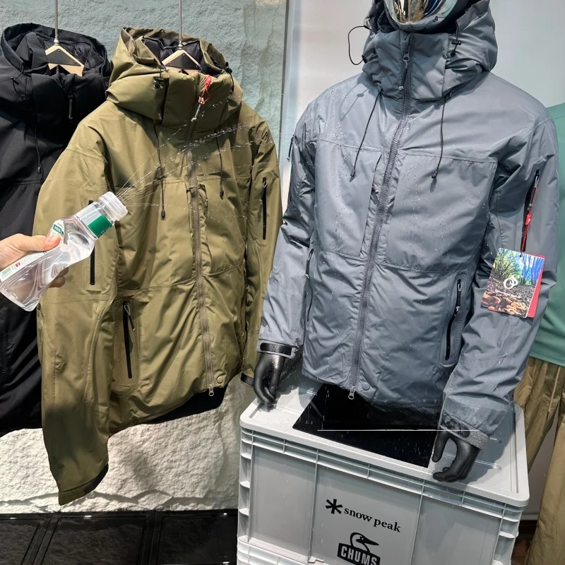 

All-Match Men's down Jacket Windproof Waterproof Skiing Commuting Full-Pressure Glue Hard Unisex Outdoor Snowboarding