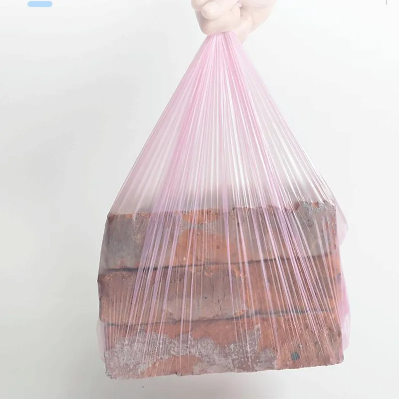 100pcs Portable Household Garbage Bag Thickened Environmentally Kitchen Garbage Bag Color Disposable Garbage Bags