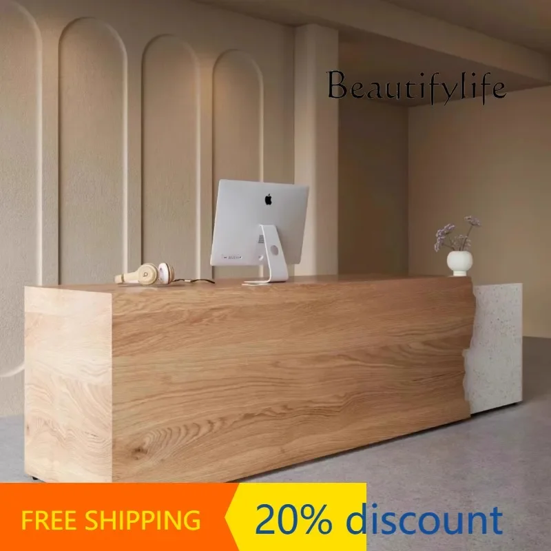 

1A L-образная стойка регистрации, современный дизайн, стойка регистрации для салона красоты, деревянная мебель Mostrador De Tienda