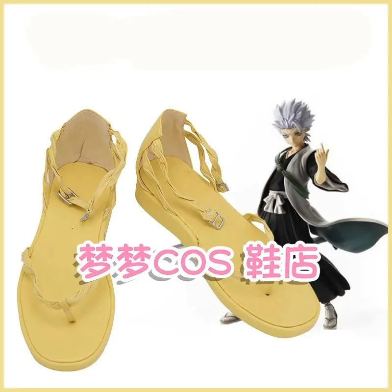 

JP Anime Bleach Hitsugaya Toushirou Cosplay Costume Yellow Handmade Shoes