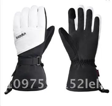 Bo inverno novas luvas de esqui ao ar livre com veludo interno montanhismo luvas quentes impermeáveis