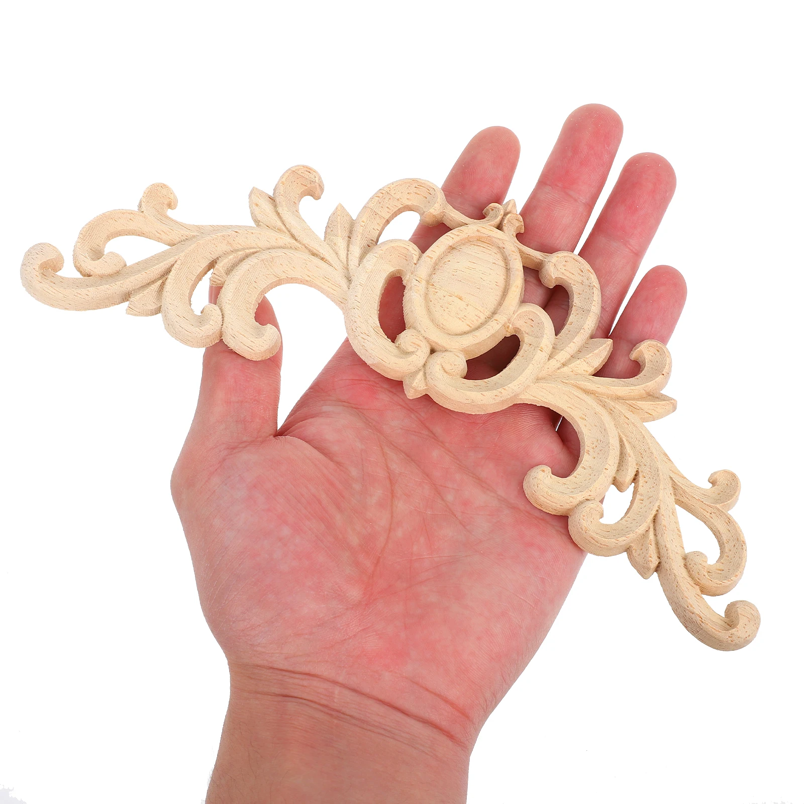 

European Wood Carving Appliques For Furniture Cabinet Door Decor Wall Wood Onlays Corner Trim Diy Decorative Plaques