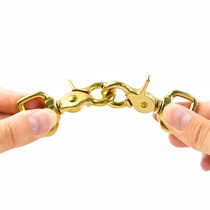 

1-5Pc 14-38mm Solid Brass Metal Buckles Swivel Lobster Clasp Keychain Backpack Carabiner Clips Trigger Snap Hook Bag Accessories