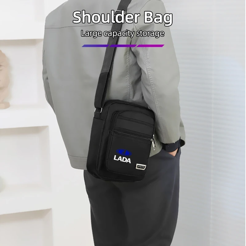 Car Shoulder Bag Sports Crossbody Bag Travel Backpack Men's Chest Storage Accessories For Lada 2110 2114 Largus 2112 110 4