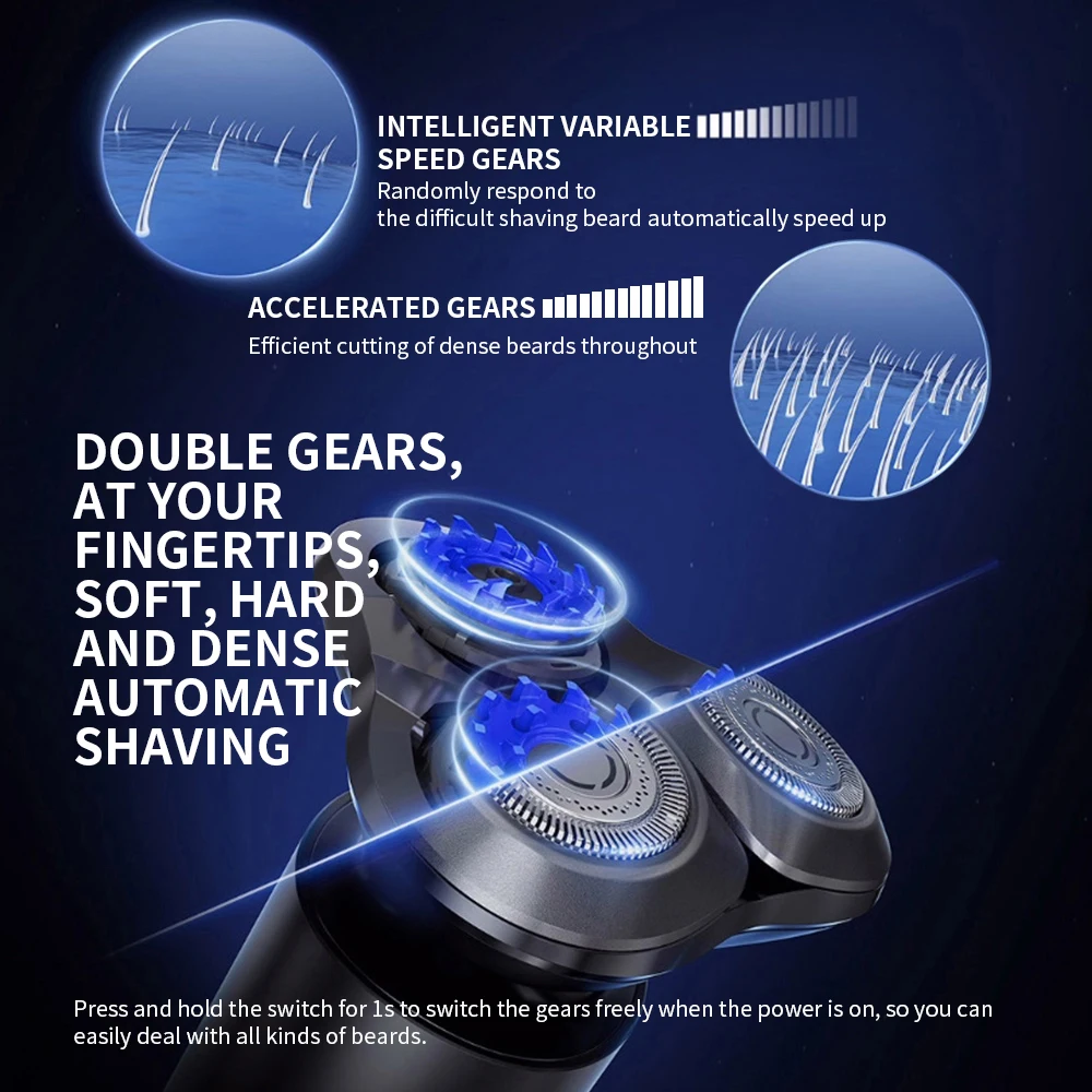 ใหม่ XIAOMI MIJIA เครื่องโกนหนวดไฟฟ้าผู้ชาย S301 Beard Trimmer เครื่องโกนหนวดแบบพกพา Flex มีดโกน IPX7 ล้างทําความสะอาดได้ Trimer ใบมีดเซรามิค