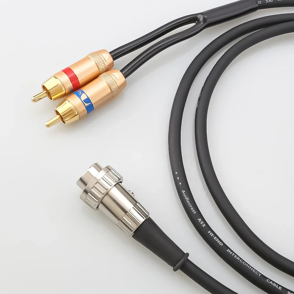 NAIM 5 Pin Din Twist Locking connector to Stereo RCA Phono Cable Stereo OFC Copper Pure  Cable for BO, Naim, Quad Bang Olufsen