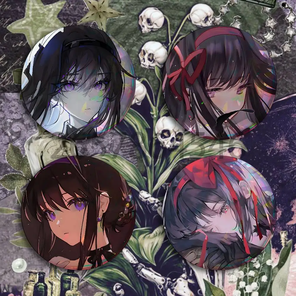 P-Puella Magi Akemi H-Homura Button Badge Set Pin Single Pack Anime Merch for Ita Bags Badge Collectible Buttons