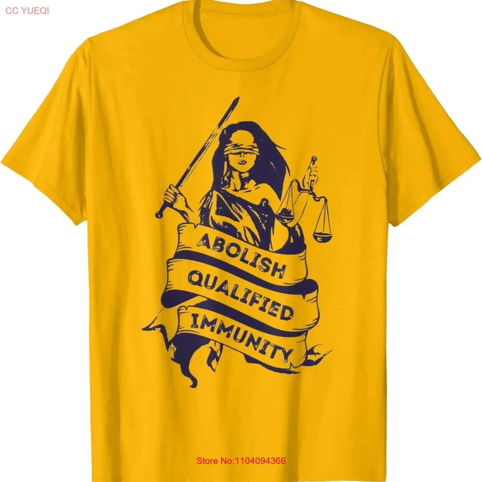 Abolish Qualified Immunity T Shirt vintage Washed Slightly Stylish streetwear Breathable Top For Everyday Wear fashion Soft