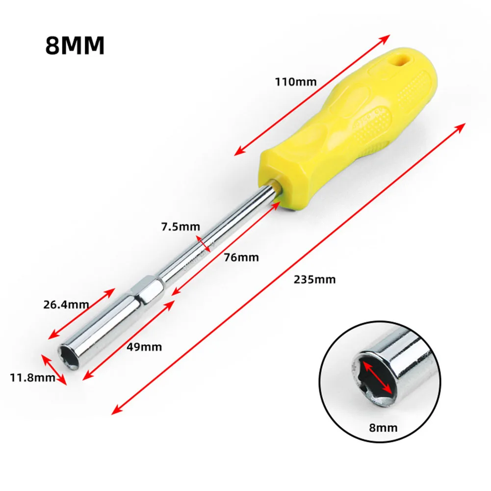 5.5-10mm Hexagon Socket Wrench Screw Driver Screwdriver For Home Appliance Mechanical Repair Hex Nut Hand Tool