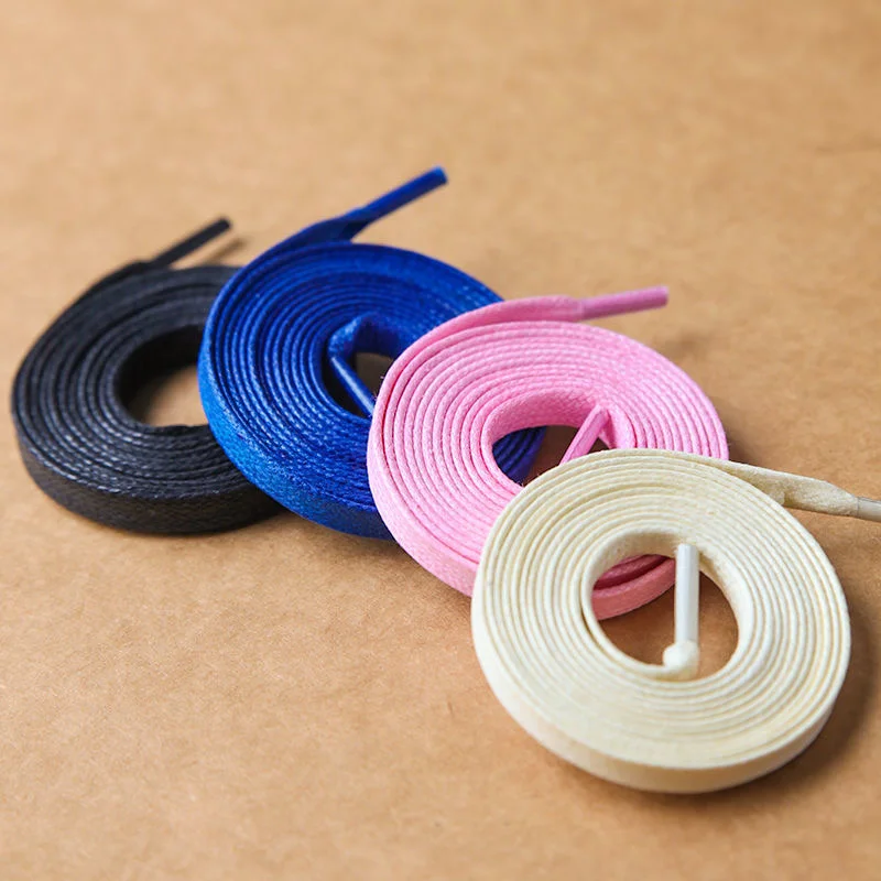 

High Quality Flat Cotton Shoelaces For Sneakers Sport Casual Basketball Shoes Laces Beige Black White Shoestrings Dropship