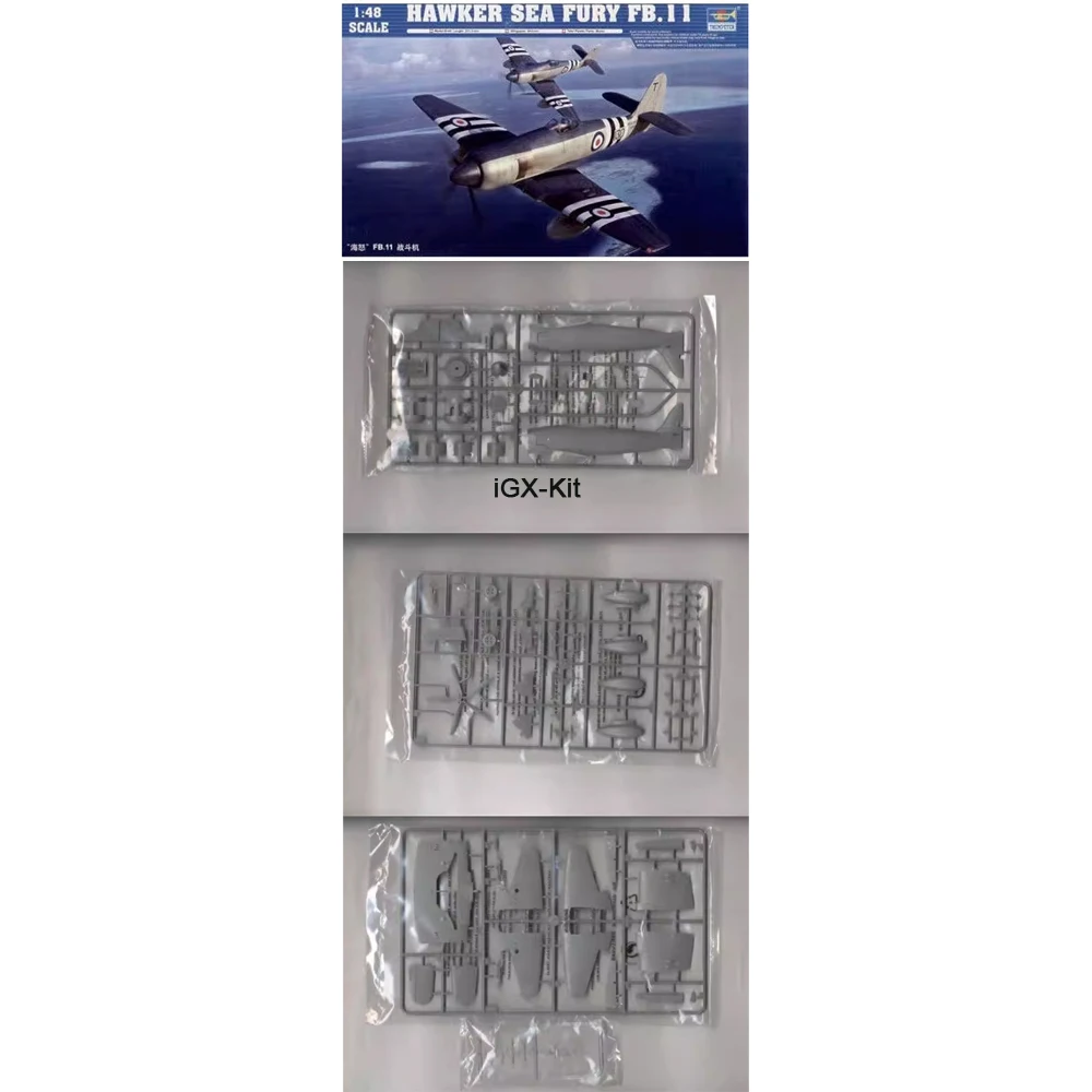 

Trumpeter 02844 1/48 Scale Hawker Sea Fury FB MK 11 Fighter Plane Airplane Aircraft Toy Gift Plastic Assembly Model Kit