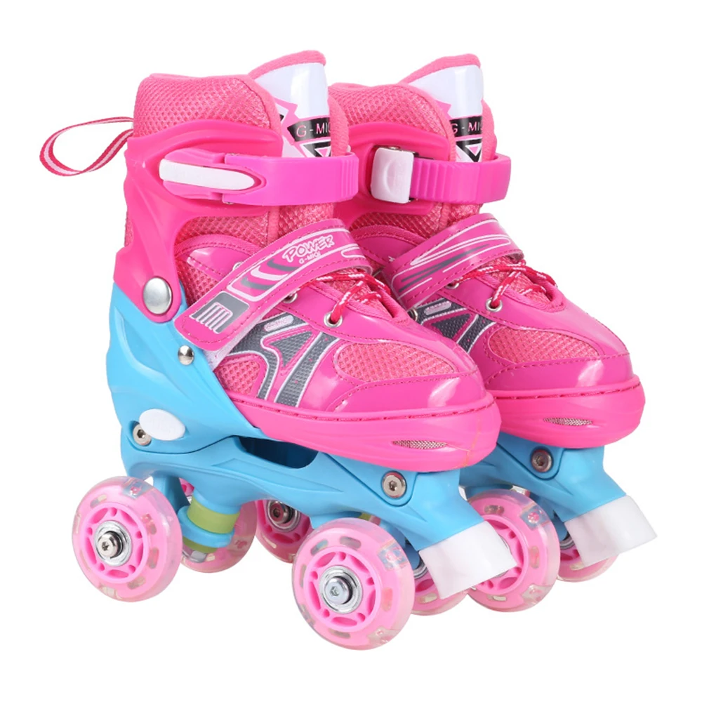 Adjustable Kids Roller Skates for Girls Boys with Light Up Wheels Skates for Kids Ages 6-12 Toddler 3-5 Youth Women Beginners