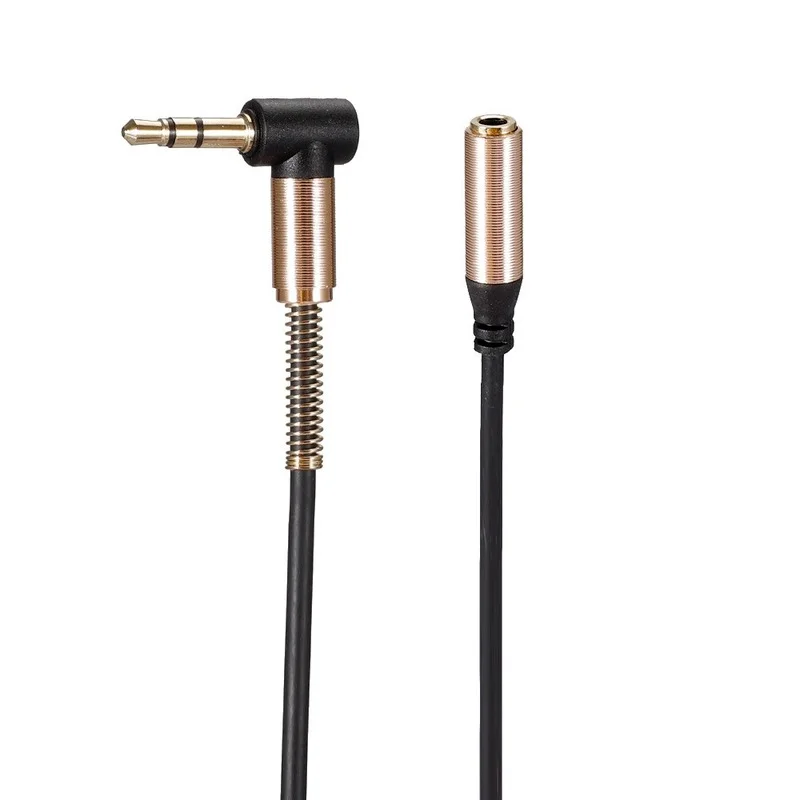 Jack 3.5 Male To Female Right Angle 3.5mm Audio Extension Cable Earphone Extender Cable Car Aux  for Headphone Louder