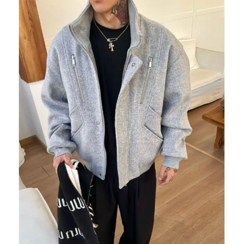 

Wool Blend Jacket Man Green Mens Cheerleading Team Spirit Support Encouragement Enthusiasm Excitement Energy Dynamic Active Cool