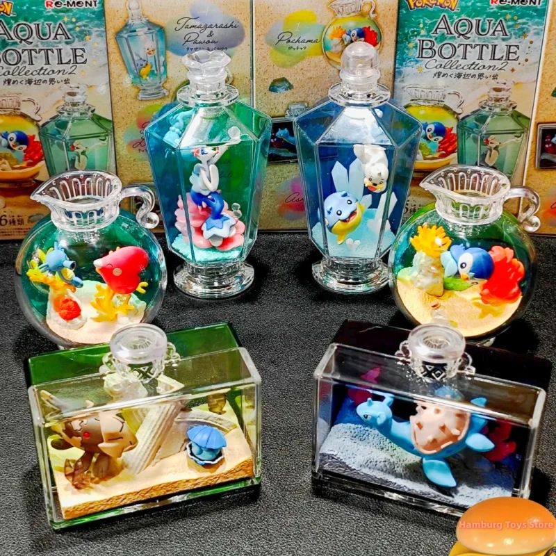 

Re-Ment PokéMon Стеклянная бутылка P2 The Sea Glinted In The Moonligh Tsmall Декоративная артикул Украсьте фигурки Модель в подарок