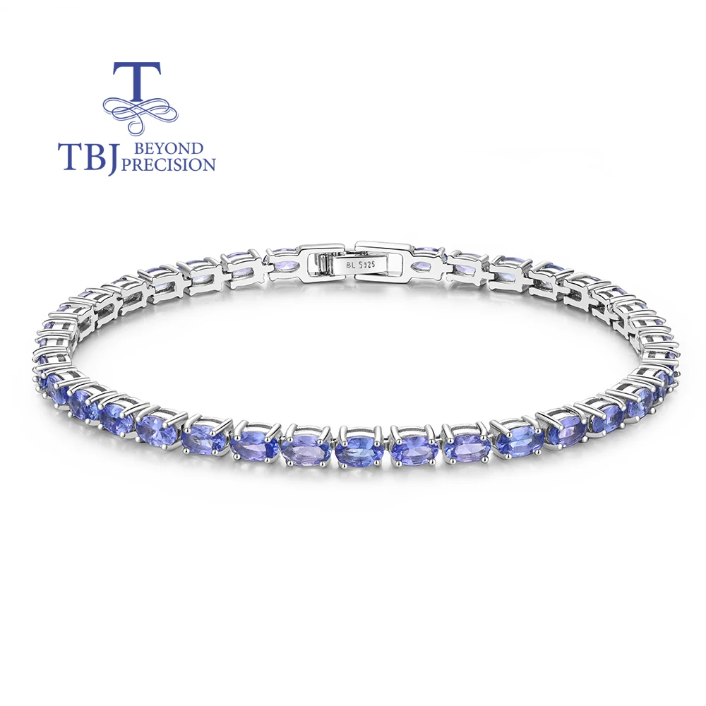 Gorgeous light luxury natural blue Tanzanite Bracelet Precious Gems S925 Silver fine jewelry for ladies Wedding & birthday gifts