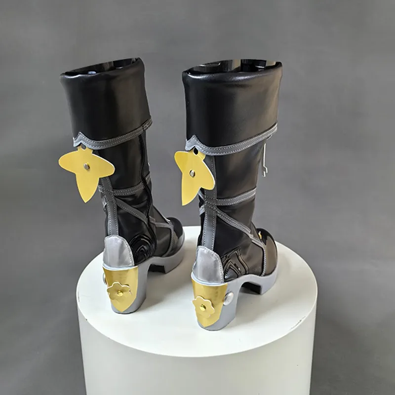 รองเท้าคอสเพลย์ Zenless Zone Zero Lucia อุปกรณ์เสริมอนิเมะ ของประกอบฉากคอสเพลย์ รองเท้าบูทงานฮาโลวีนและงานคาร์นิวัล รองเท้าหนัง PU ผลิตตามสั่ง