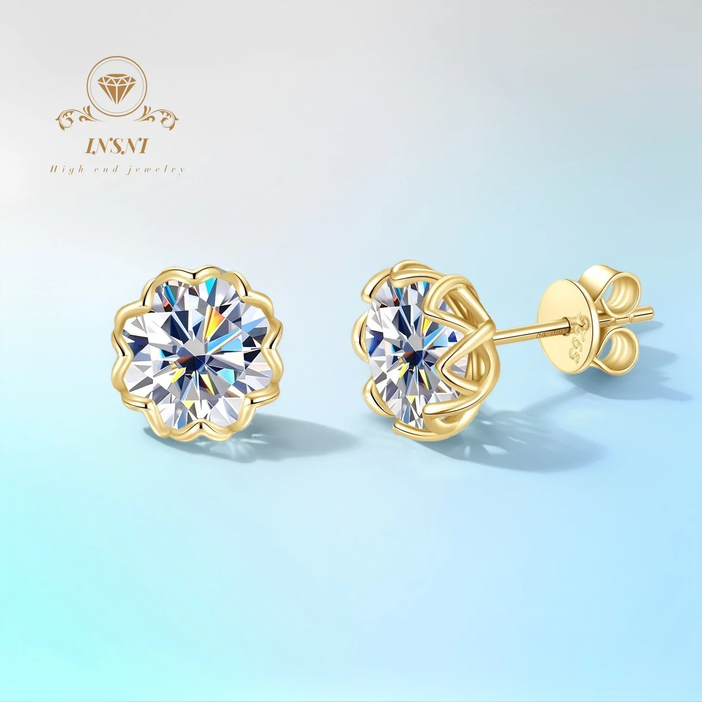 

S925 Sterling Silver Full Moissanite Butterfly Stud Earrings for Women, Delicate Luxury Sweet Elegant Hypoallergenic Earrings