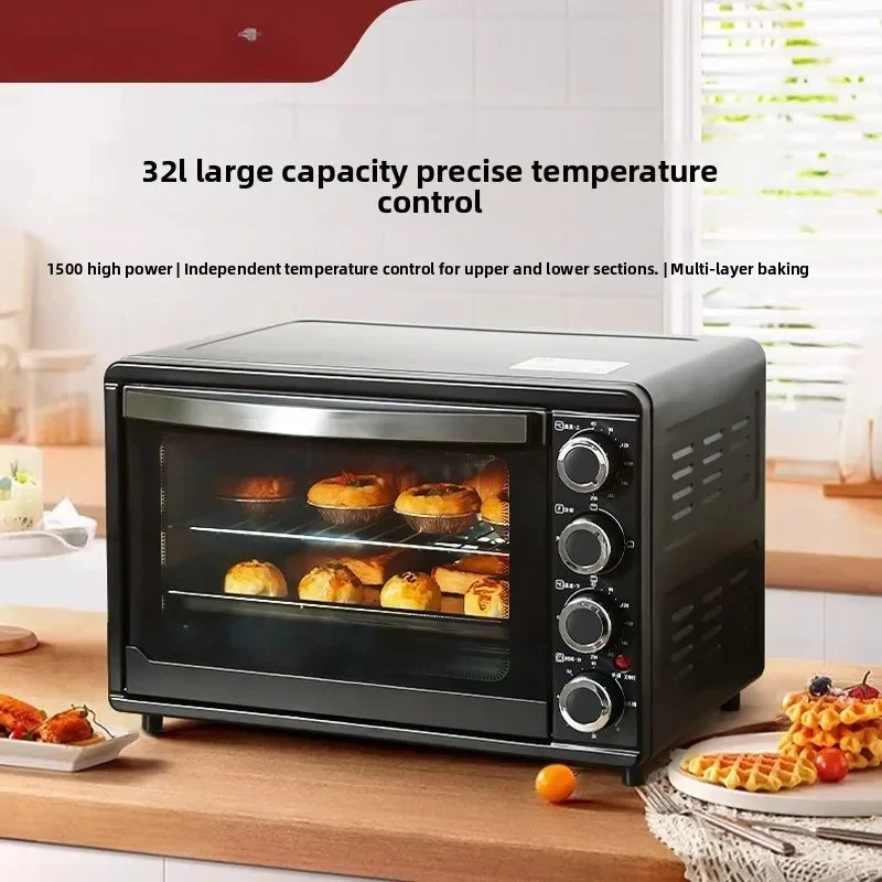 Electric oven 32L independent temperature control, household multi-function oven to bake cakes