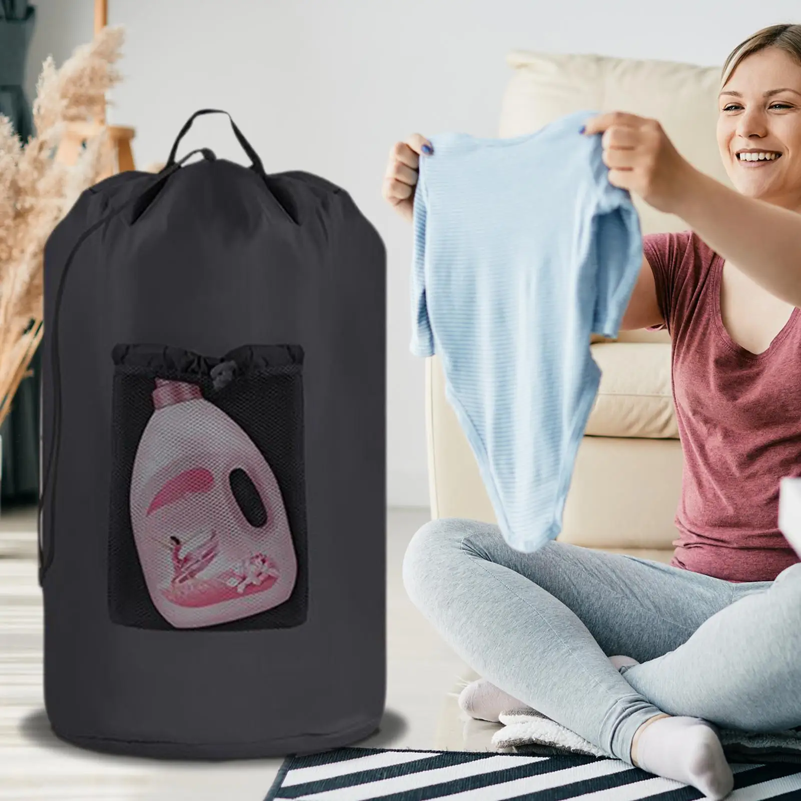 

Рюкзак, сумка для белья, рюкзак для белья в общежитии с застежкой на шнурке, корзина для грязной одежды с лямками для домашнего отеля