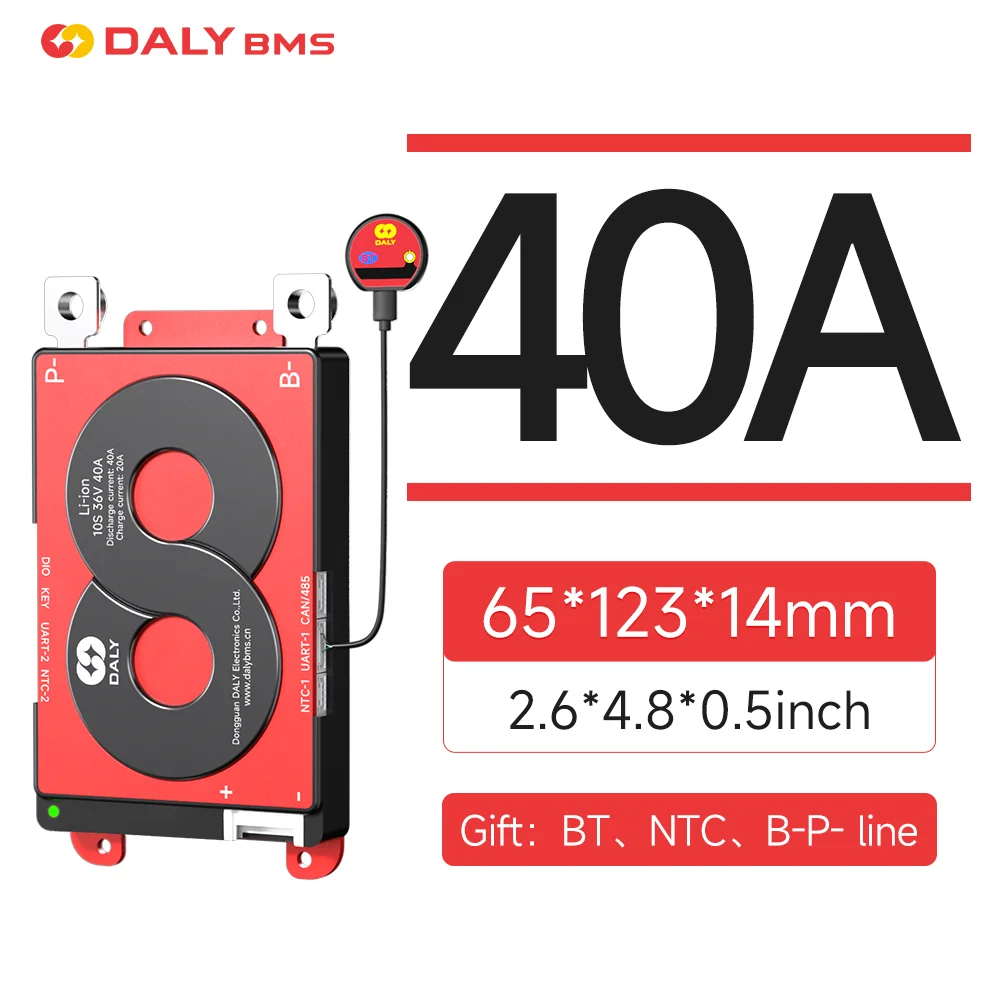 

Daly BMS Newest 4S LIfepo4 40A with balancer 7S24V 16S48V 13S48V 10S36V Protection board Control Discharge
